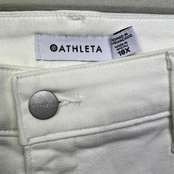NWT Athleta Sculptek Skinny White Jeans Summer Plus Size Jeans 22X - Picture 8 of 8